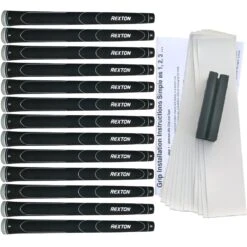 Rexton Black/Gray Line Velvet Oversize 13 Pc Grip Kit