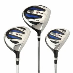 Ram Golf EZ3 Mens Steel Wood Set - Driver, 3 & 5 Wood - Headcovers Included
